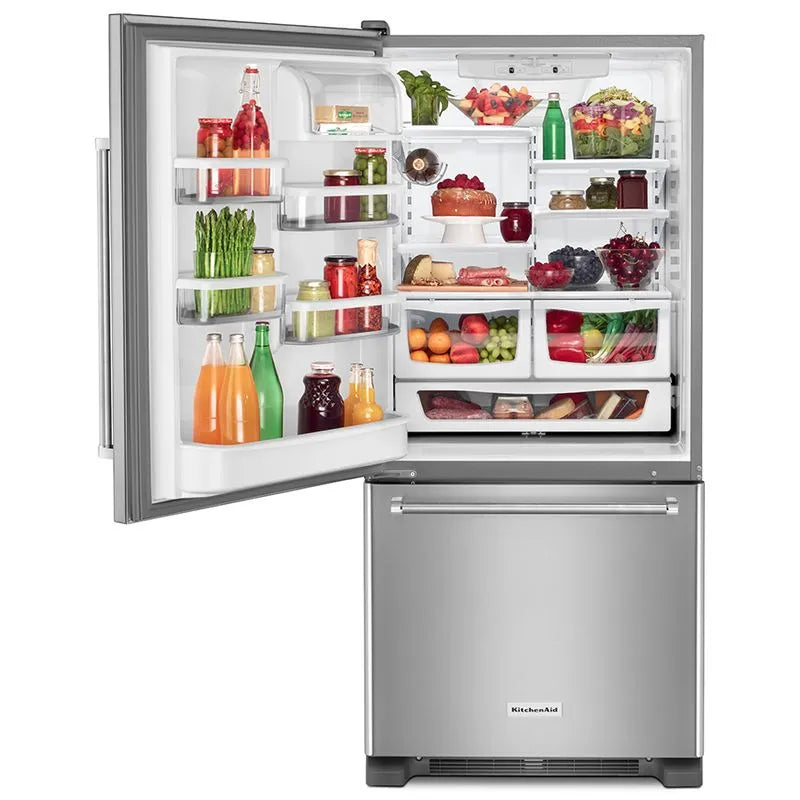 Pareja de Neveras Marca KitchenAid Bottom Mount 524 Litros en Acero Inoxidable | KRBL109ESS-KRBR