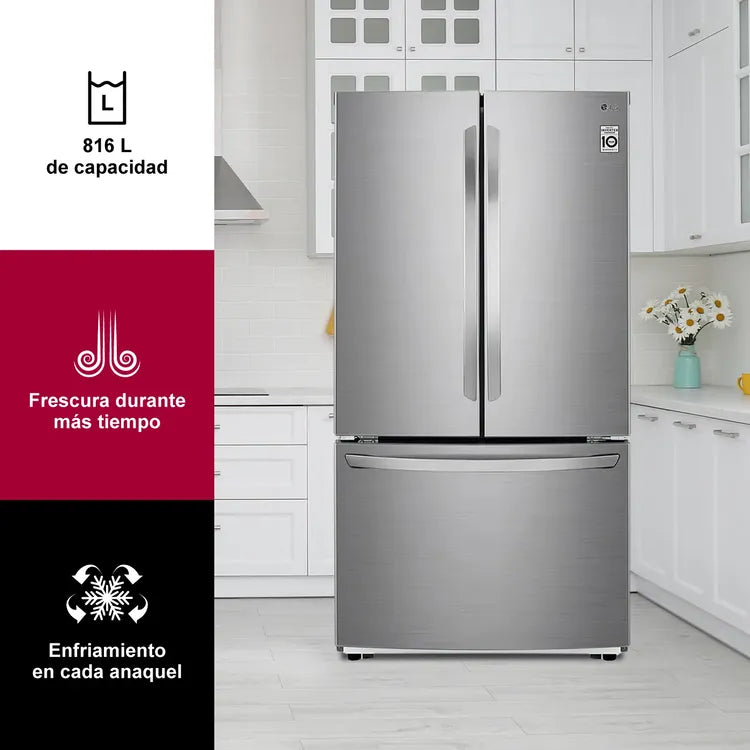 Nevecon LG Tipo Europeo 816 Litros | Color Gris | SKU: GM78BGP